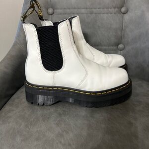 DR doc Marten quad boot White Leather Platform Chelsea Boots eu 39 m 7 w8